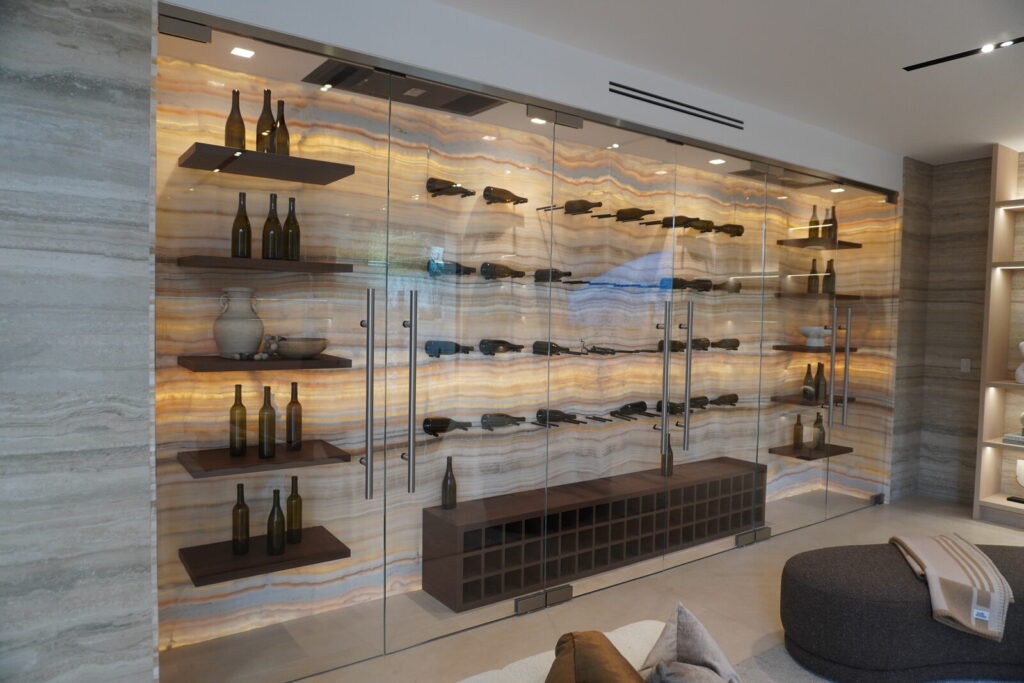 06 custom wine room glass doors